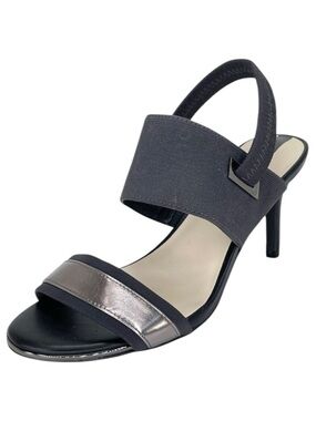 Alfani Genevia Elastic Black/Silver Womens Heels Size 6.5M